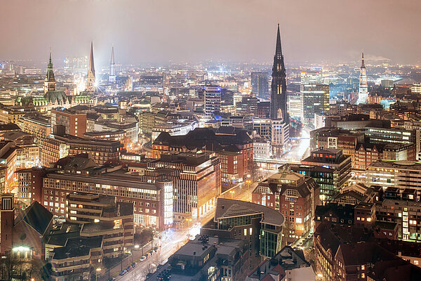 Hamburg Skyline by night