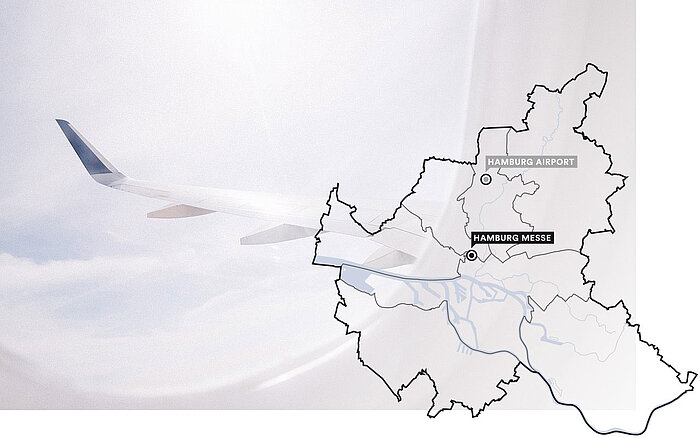 Lage Hamburg Airport / Hamburg Messe